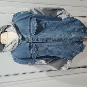 Ring of Fire 2XL Men's Denim Jean Jacket Hoodie